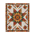 FALL LONE STAR - QUILTED-LOOK - JERSEY FLEECE BLANKET