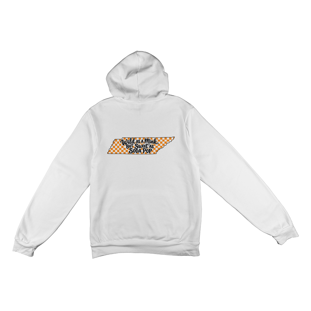 WILD AS A MINK, BUT SWEET AS SODA POP  - JUNIORS BACK PRINT HOODIE - S - 2XL