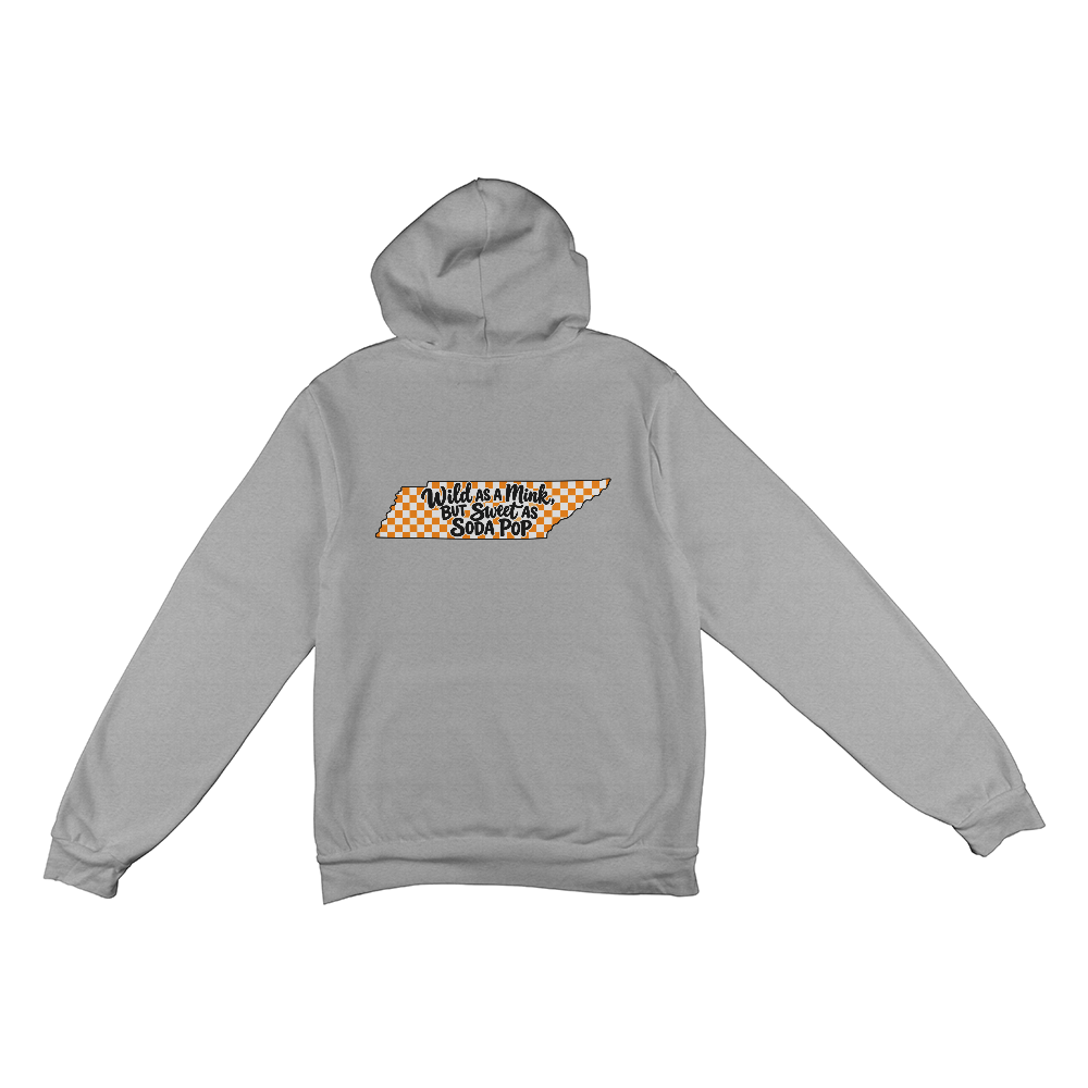 WILD AS A MINK, BUT SWEET AS SODA POP  - JUNIORS BACK PRINT HOODIE - S - 2XL